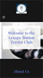 Mobile Screenshot of lenapebostonterrierclub.org